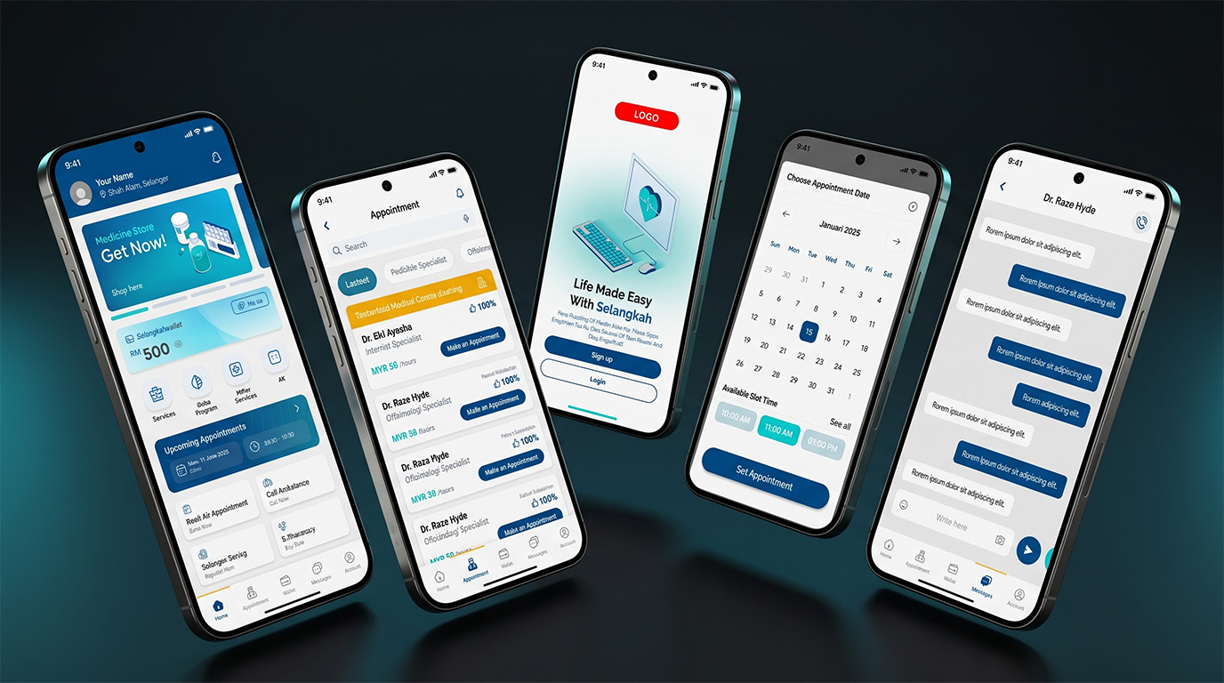 UI/UX Revamp Selangkah Medical Apps